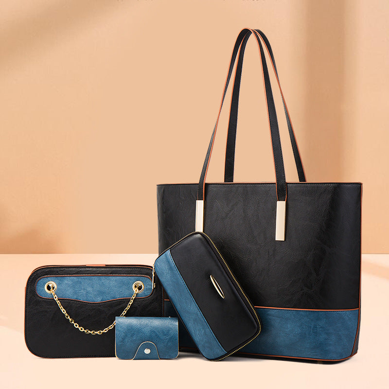 ZLLKL 2025New contrasting color women's bags, mother and child bags, shoulder bags, oblique span bags, wallets, large-capacity women's bags, splicing bags, and delivery.