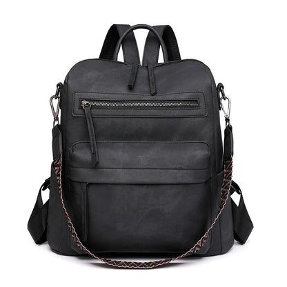 2025 backpack bags backpack women's PU soft leather versatile large-capacity dual-purpose shoulder bag Mommy backpack