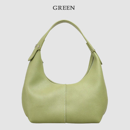 ZLLKL 2025 Korean version of casual lychee pattern armpit bag women's popular fashion casual soft leather dumpling bag simple shoulder portable women's bag
