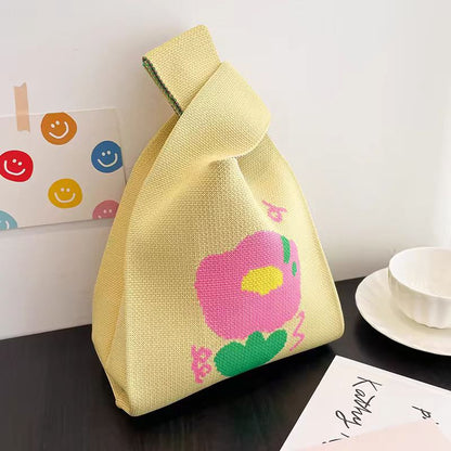 ZllKl  Knitted Bag with Hand Gift Bag Handbag Rabbit Hand Bag Ins Large Capacity Gift Bag Small Handbag Wrist