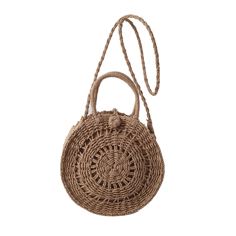 ZLLKL 2025 new woven bag wholesale simple ethnic style large capacity handbag lightweight trend shoulder messenger bag
