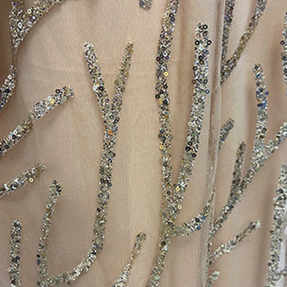 2023 New Gold Heavy Industry Beaded Deluxe Evening Dress Sexy Celebrity Prestige Queen Long Dress Brilliant Adult Dress