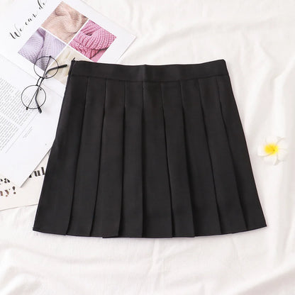 Adult Women Japanese Korean Student JK Uniform Suits Autumn And Winter Shirt + Sweater Vest + Pleated Skirt Girls School Dresses