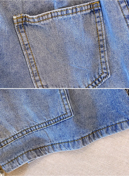 New  Ladies Summer Plus Size hot pants For Women Large Size Loose Blue Cotton Pocket Denim Shorts 3XL 4XL 5XL 6XL 7XL