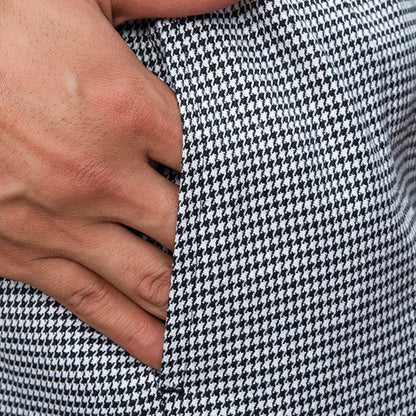 Men Wear-resistant Cotton Clothing With Houndstooth Skin-friendly Cook Casual Uniform Chef Pant Pants Work Waiter Baggy
