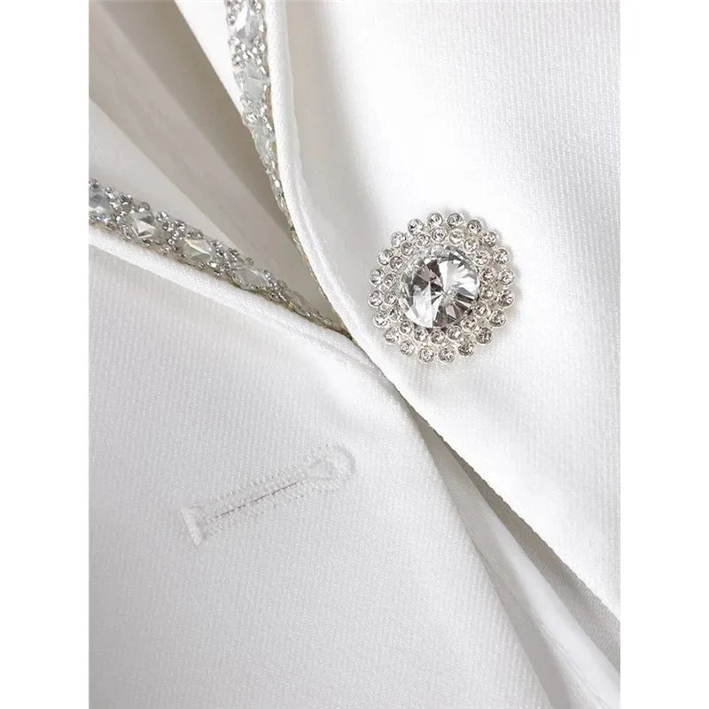 Autumn  Women's Blazer Paillettes Femme Summer Sunscreen Jacket White New Suit Jacket Women's Fashion Thin Black Cardigan