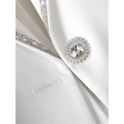Autumn  Women's Blazer Paillettes Femme Summer Sunscreen Jacket White New Suit Jacket Women's Fashion Thin Black Cardigan