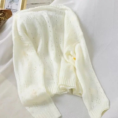 2023 spring and autumn fashion new women's knitted long-sleeved v-neck sweater cardigan jacket women Cute Korean Cardigans