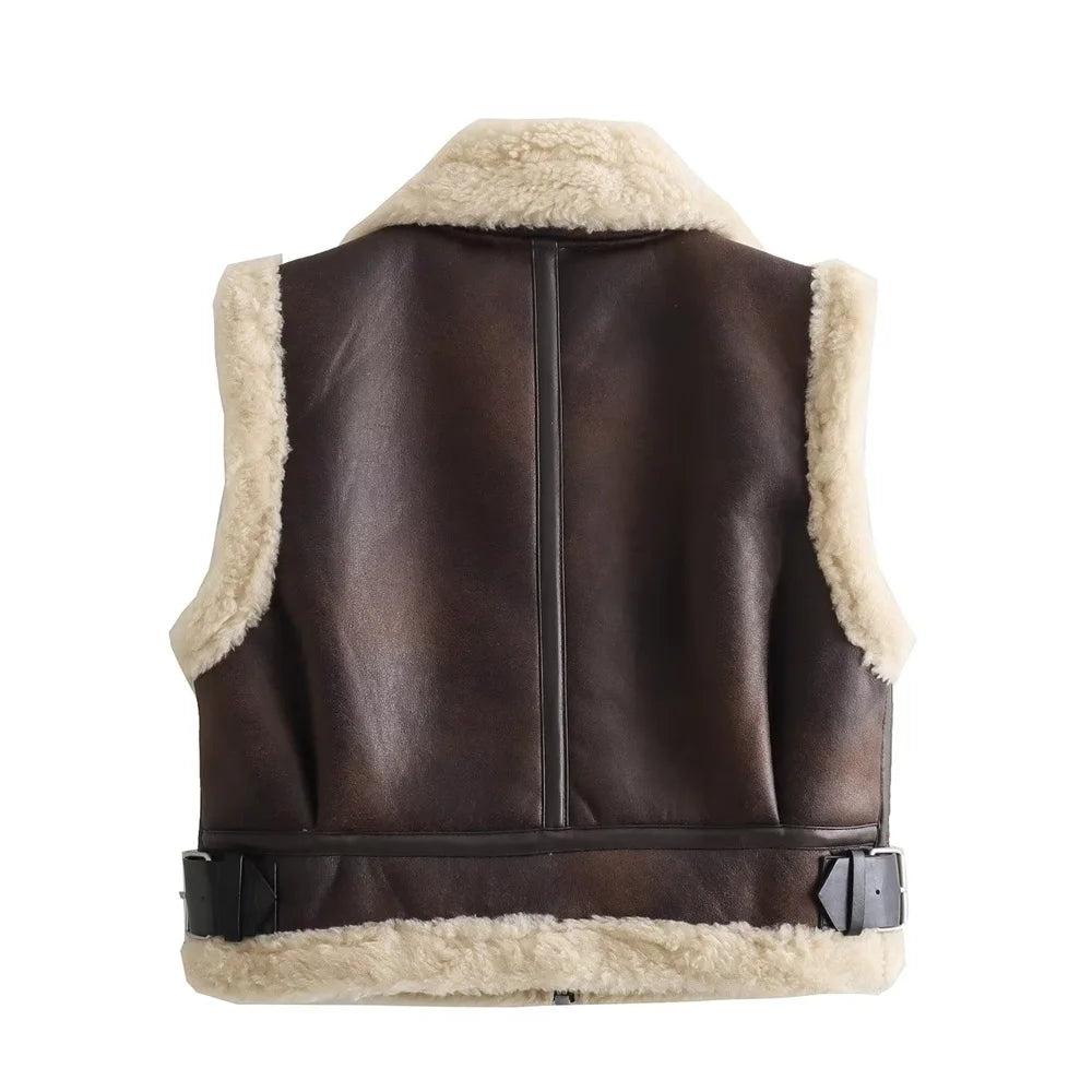 UNIZERA 2023 Autumn/Winter New Product Women's New Fashion Casual Loose Versatile Zippered Vest Vest Coat