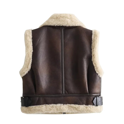UNIZERA 2023 Autumn/Winter New Product Women's New Fashion Casual Loose Versatile Zippered Vest Vest Coat