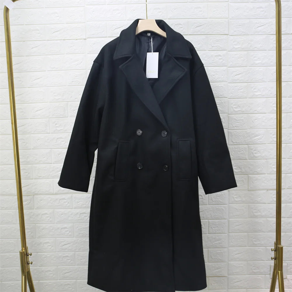 UNIZERA 2023 Autumn/Winter New Women's Wear New Fashion Casual Versatile Soft Loose Long Coat Coat