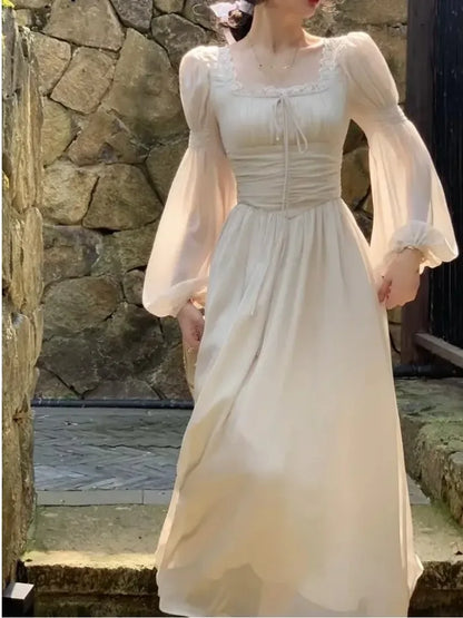 Women Fashion Elegant Casual Solid Party Dress Vintage Chic A-Line Birthday Prom Vestidos Female Clothes Robe Mujers New Summer