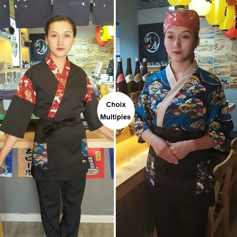 Uniform Working Clothes Cook Chef Sushi Restaurant Waiter Jacket Style Kitchen Japan Summer Korea Costume Men's Hotel Female
