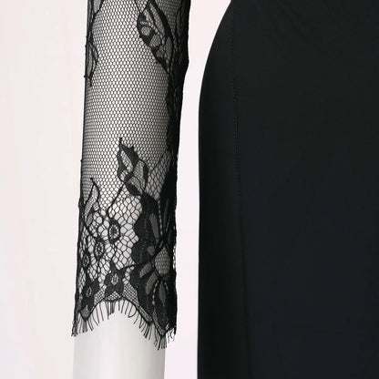 Party Dresses For Women Floral Lace Embroidery Long Sleeve V Neck Bridesmaid Wedding Evening Long Sleeve Summer Dresses Vestido