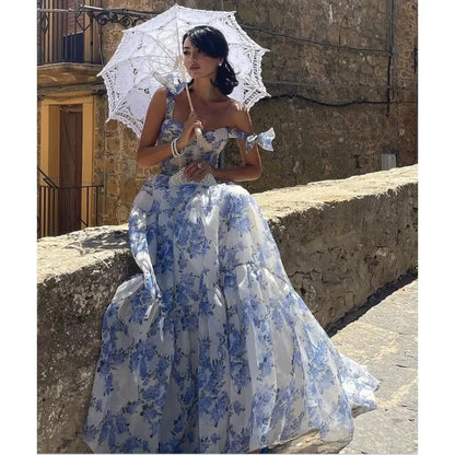 2024 Autumn Winter New Strapless Women's Clothing Fashion One Shoulder Sequin Long Tail Evening Dress Dress