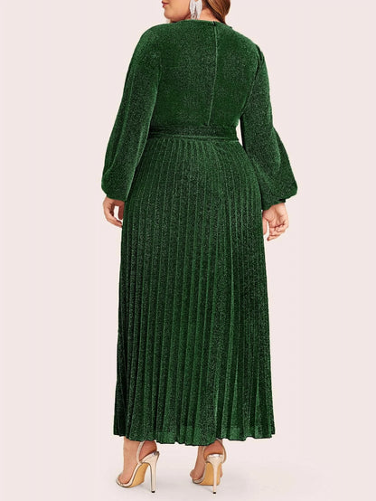 Plus Size Women Clothing  Autumn Winter New Elegant Long Sleeves Female Maxi Dress Party Vacation Fashion Christmas Dress