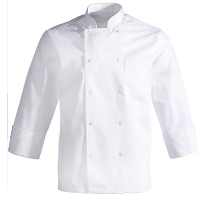 Long Sleeve Chef Jacket Unisex Men Women Restaurant Hotel Cook Coat Kitchen Clothes Waiter Baker Uniform