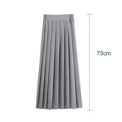 School Girls Student Uniform Black Pleated Skirts Elastic Waist Japanese Style Women Cosplay Cosutme Base Preppy Style
