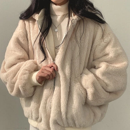 Autumn Thicken Parkas Women Casual Hooded Jacket Winter Comfortable Double-Layer Korean Style Simple Solid Warm Cute Coats
