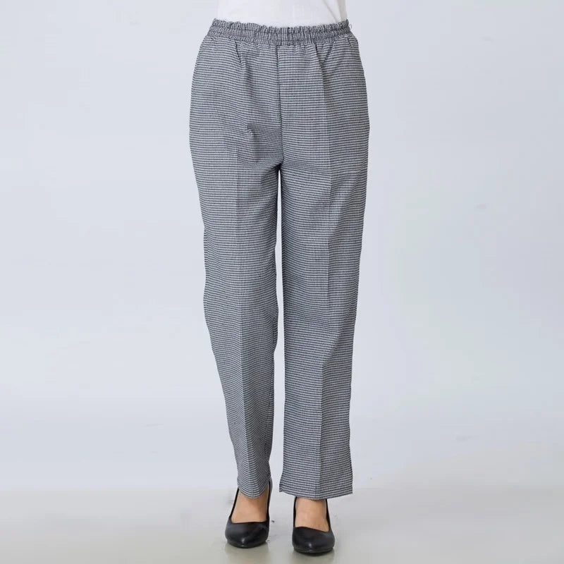 Chef Pants Chefs Plaid StripeTrousers  Women Cooking Uniform