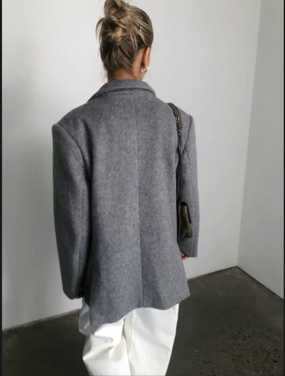 2024 Fall / Autumn Winter New Women Fashion Basic Wool Jacket Basic Blazer