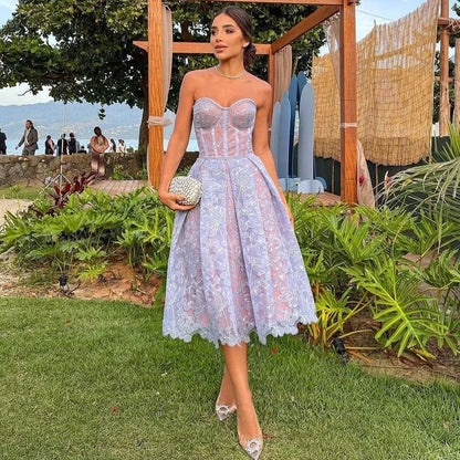 2024 New Dinner Women Tight Top Dress Sexy Embroidered Lace Vintage Dress Wedding Dresses Streetwear Sexi Night Hot Vestidos