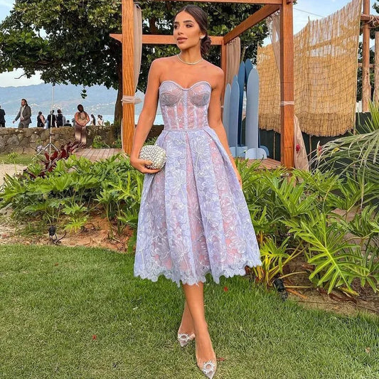 2024 New Dinner Women Tight Top Dress Sexy Embroidered Lace Vintage Dress Wedding Dresses Streetwear Sexi Night Hot Vestidos