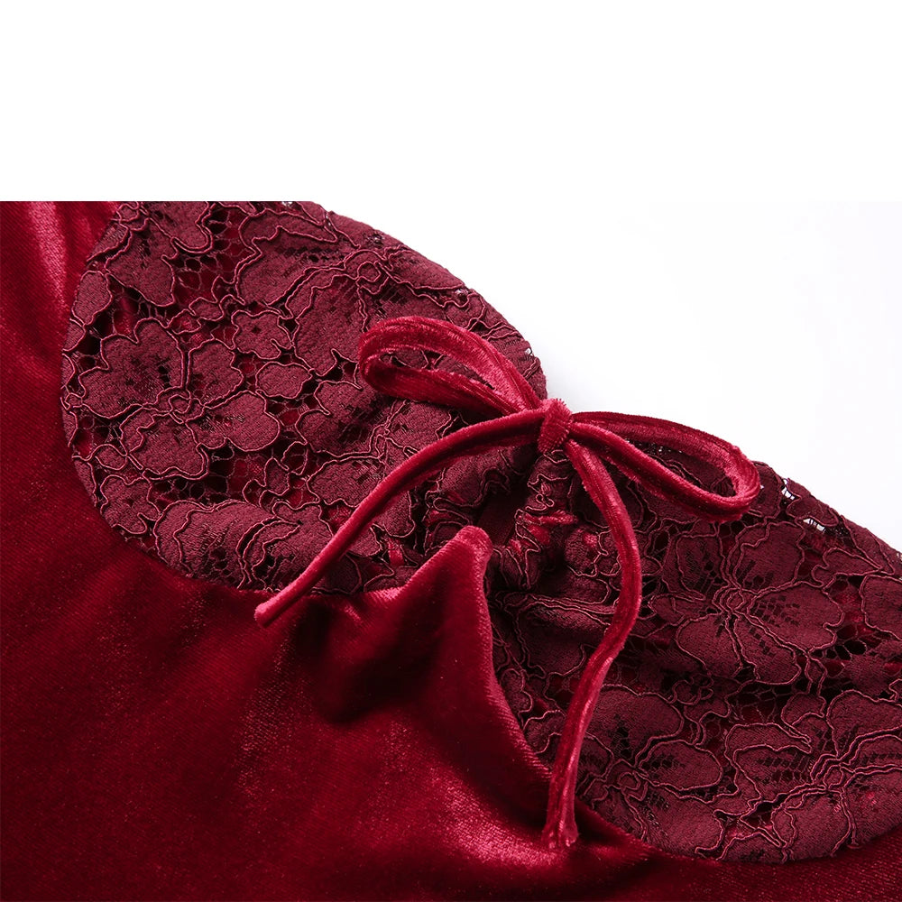 Mingmingxi Wedding Guest Dress Women Autumn Maxi Elegant Velvet Prom Dresses Sexy Formal Occasion Party Dress With Lace Glove