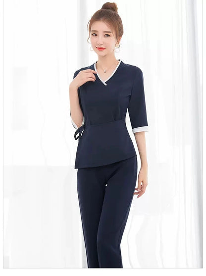 woman beauty salon Uniforms Massage Sauna foot bath Workwear Beauty Clothing Beautician Work Clothes uniforme Spa Waiter Uniform