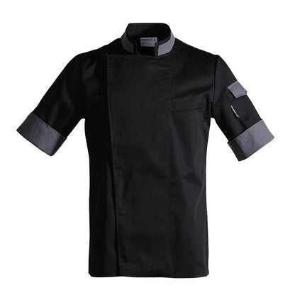 Unisex Chef Jacket Men Women Cook Coat Black Restaurant Uniform Hotel Kitchen Pastry Clothes Waiter Wear