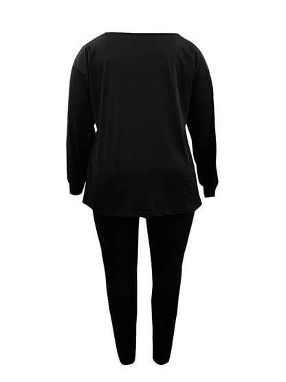 LW BASICS Plus Size One Shoulder Asymmetrical Jumpsuits Women Spring Solid Color Long Sleeve Casual One Pieces Suits