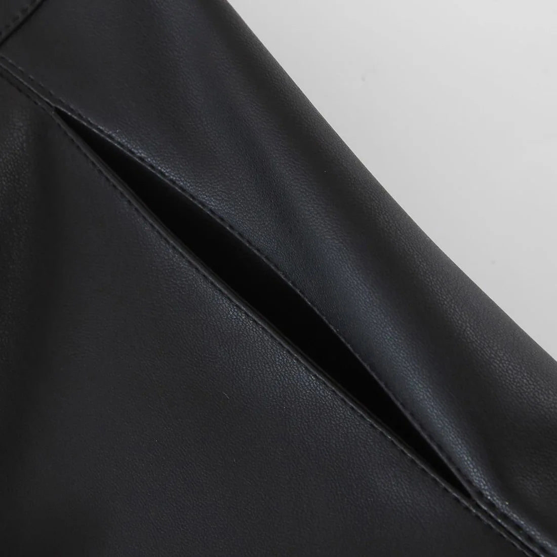 Fashion Elastic Waist PU Wide Leg Shorts Plus Size Women Clothing Good Quality Autumn Winter  Stylish A-Line Leather Bootcut