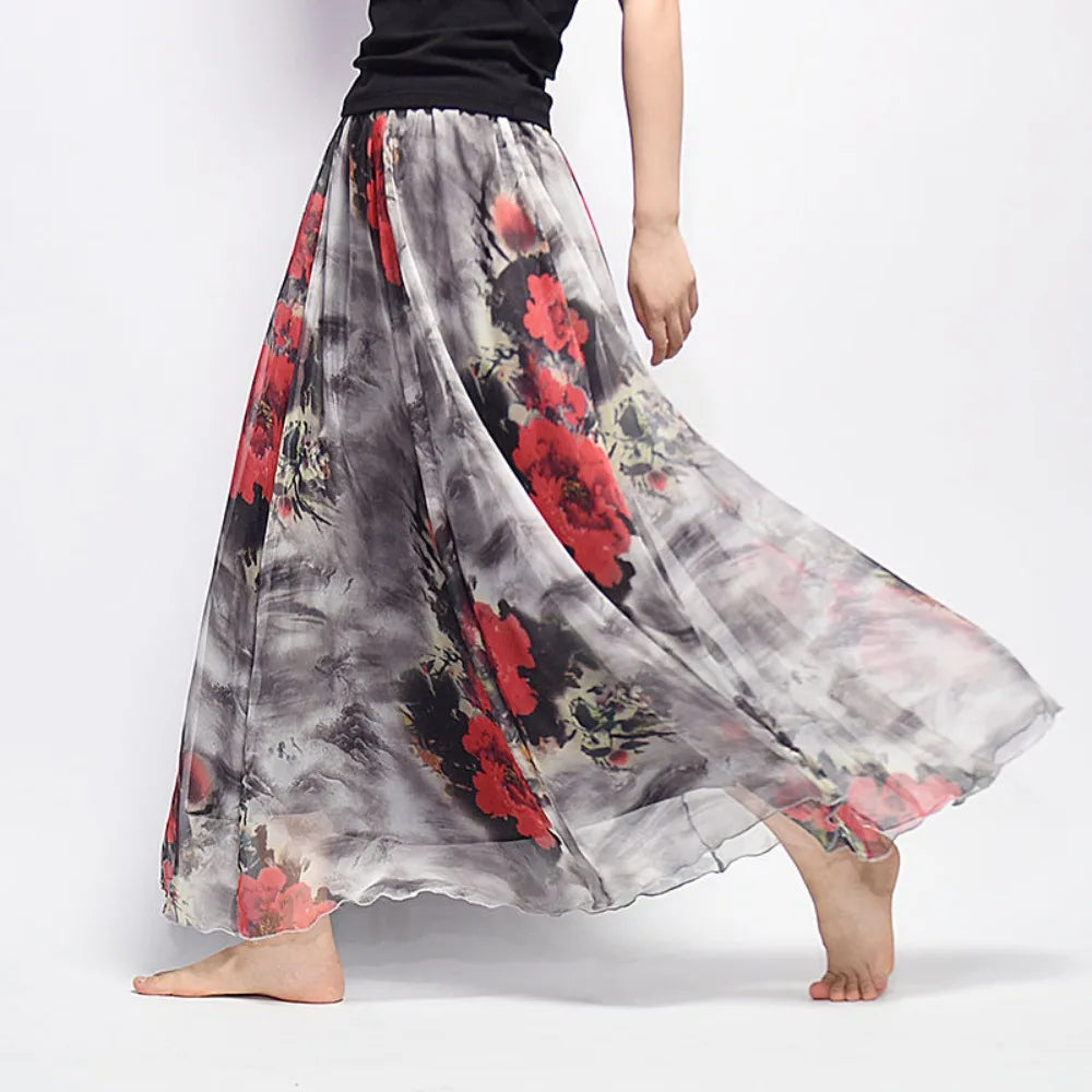 Long Skirt for Women, Casual Vintage Clothing, Elegant Bohemian Streetwear, Beach Fashion, Comfortable Y2K Skirts, Summer