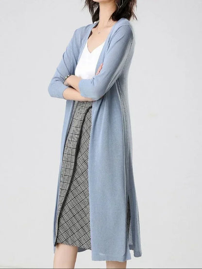 Thin Long Cardigan Female Spring Summer Sun Protection Clothing Women Knitted Sweater Women Coat Jacket Ladies Shawl Outerwear