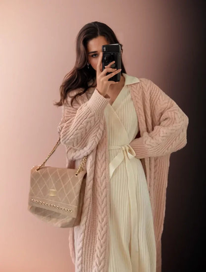 2024 Spring New Women Sweater Cardigans Knitted Jackets Korean Loose Oversized Long Sleeve Elegance Sweet Casual Coats Basics