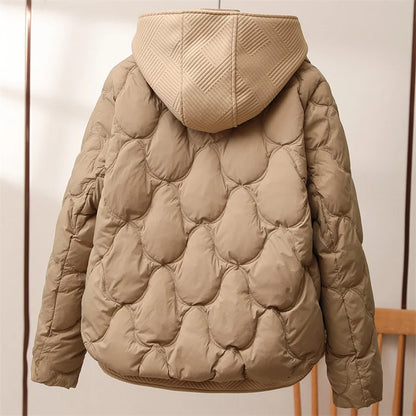 New Winter Jacket Women Warm Parkas Female Fake Two-piece Long Sleeve Casual Cotton Padded Jacket Hooded Outwear Ladies