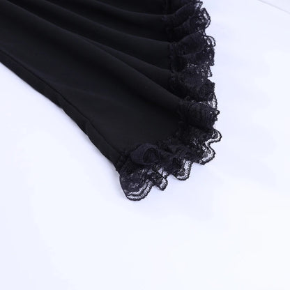 Women's Autumn New Gothic Style Lace Bell Sleeve Blouse Tops Gauze Long Sleeve Coat Halloween Costume