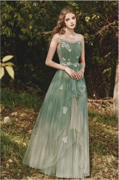 Women's Evening Party Dress French Style Retro A-line Sleeveless Shoulder Long Skirt Elegant Ladies Banquet Prom Dress For Women