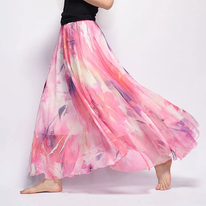 Long Skirt for Women, Casual Vintage Clothing, Elegant Bohemian Streetwear, Beach Fashion, Comfortable Y2K Skirts, Summer
