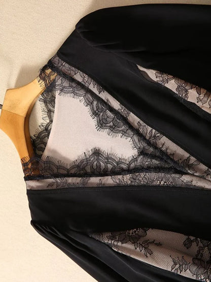 Fashion Runway Dress Spring Autumn Women V Neck Hemp Chiffon Party Vacation Asymmetrical Vestidos Waist Belt Sliming