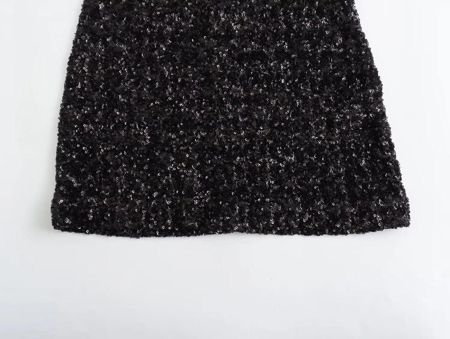 French niche sexy sleeveless dress with shoulder pads and sequins 2024 fashion new hip skirt