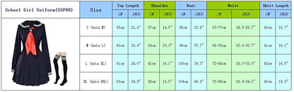 Classic Japanese School Girls Sailor Dress Shirts Uniform Anime Cosplay Costumes with Socks Set