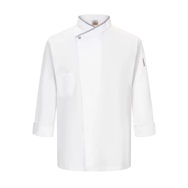 Unisex Chef Coat Men Women Long/Short Cook Jacket Restaurant Hotel F&B Uniform Baker Waiter Wear