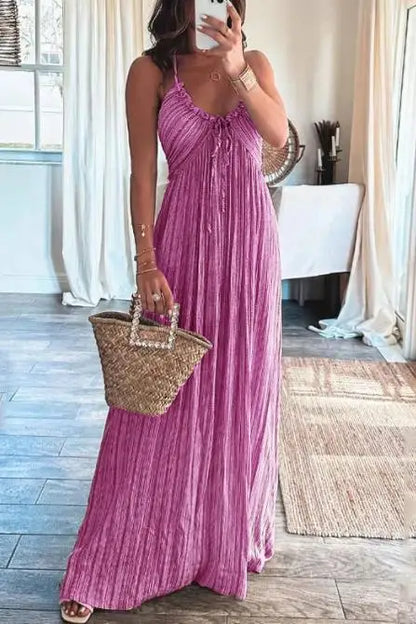 2023 Fashion Sexy New Summer Casual Sexy Suspenders Loose Long Dress Female Clothing Outfits