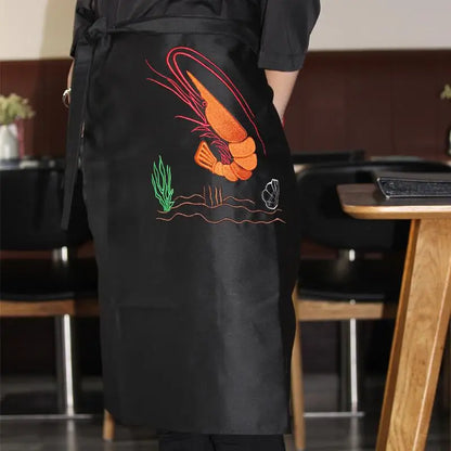 Japanese Apron Cuisine Half Body Waist Unisex Kitchen Chef Restaurant Waiter Work Clothes Embroidered Short Bottoms Uniform New