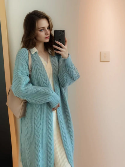 2024 Spring New Women Sweater Cardigans Knitted Jackets Korean Loose Oversized Long Sleeve Elegance Sweet Casual Coats Basics