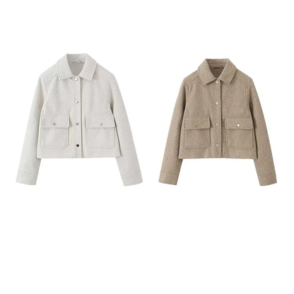 UNIZERA2023 High quality autumn and winter new European and American style versatile soft short jacket jacket jacket