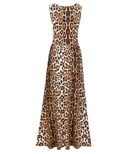 Summer 2024 Sundress O Neck Print Female A-line Beach Bohemian Women Dresses Sexy Boho Elegant Long Dress Robe