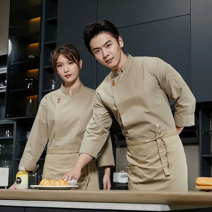 Restaurant Waiter Work Uniform for Catering Chefs Short Sleeved Chef Work Uniform,Restaurant Kitchen Uniform