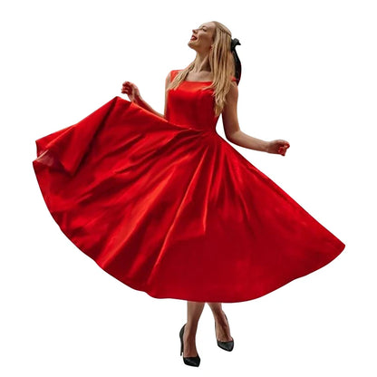 Elegant A Line Long Dress Bow Backless Sexy Spaghetti Strap Lace Up Red Holiday Party Dresses Split Summer Dresses Women 2023